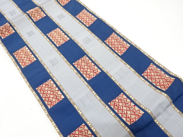 JAPANESE NAGOYA OBI / WOVEN GEOMETRIC